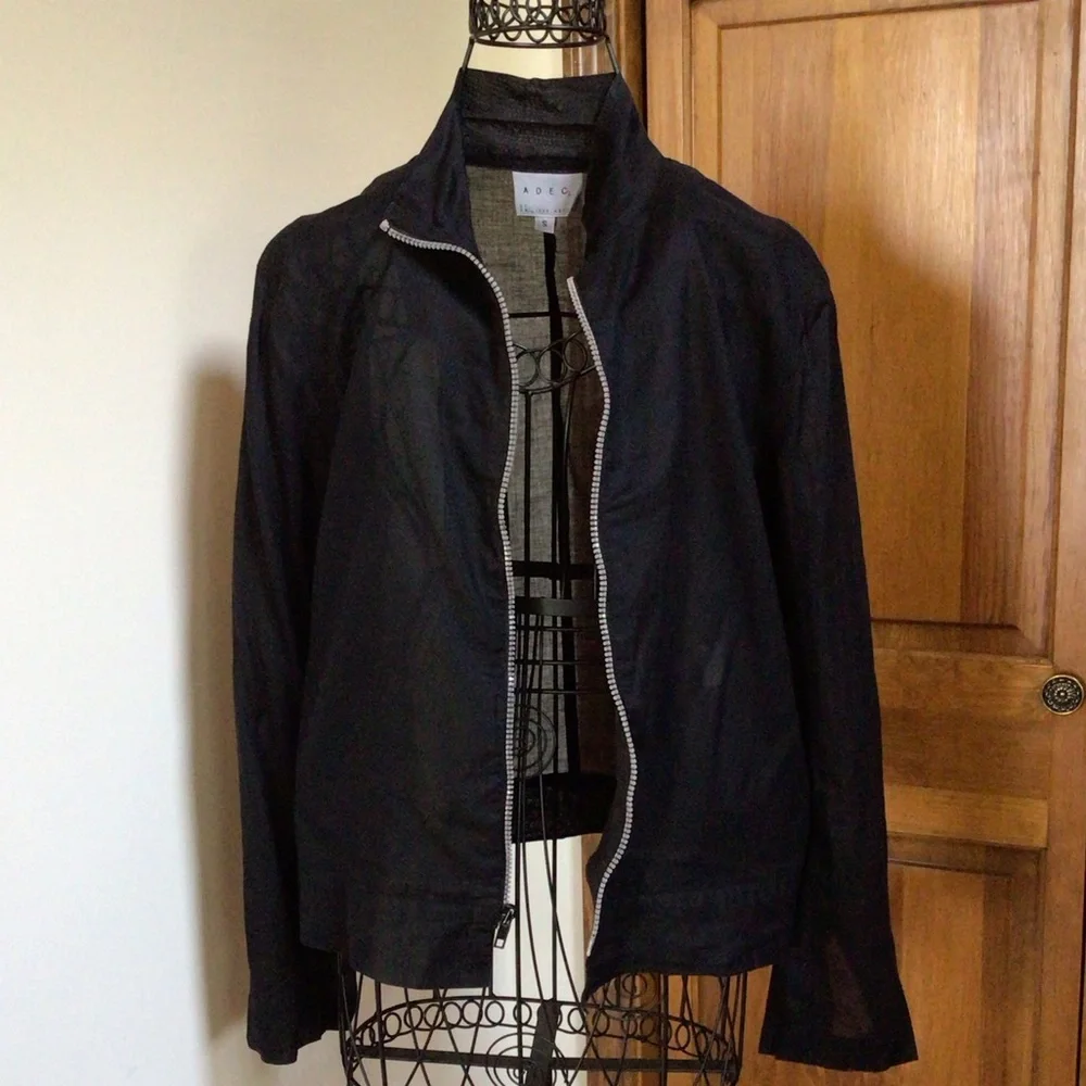 Phillip Adec black cotton lightweight Jacket, small - Picture 2 of 9
